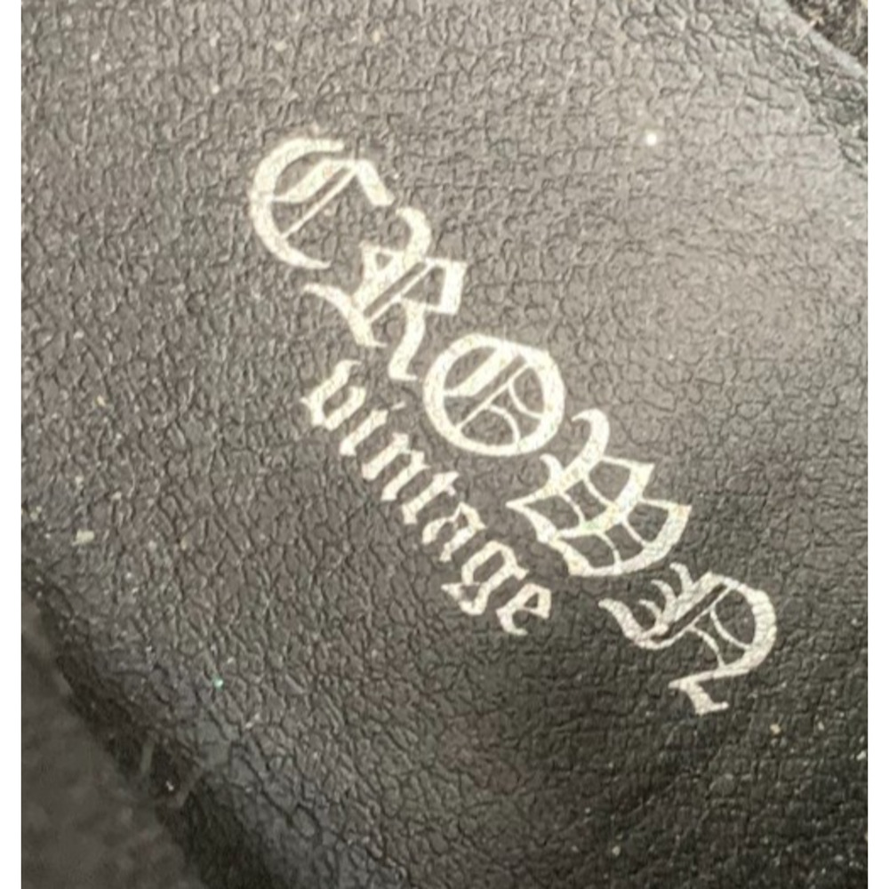Crown Vintage Tami Sz 8 Black Suede Leather Chukka Boots Tassel Mini Wedge Heel - Picture 6 of 8